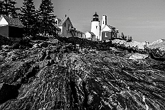 Pemaquid Point Lighthouse Sits On Top of Unique Rock Formations